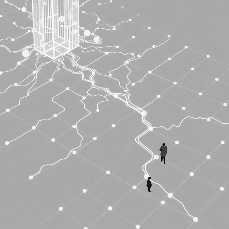 A holographic, ever-shifting map of interconnected data streams, flowing through a crystalline lattice structure, with AI-driven sentinels patrolling the pathways.