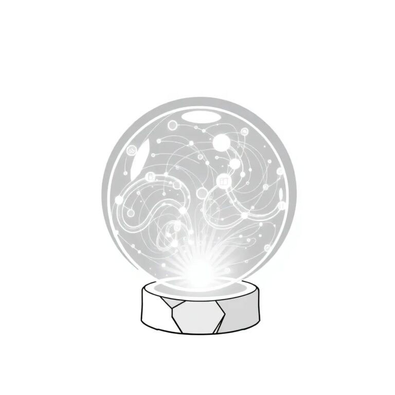 A crystal orb filled with swirling, luminescent algorithms, encased in a futuristic, adaptive framework that shifts and changes in response to simulated risk scenarios.