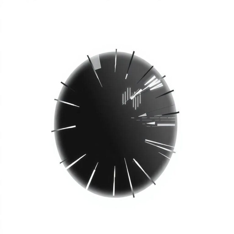 A shattered, neon-lit mirror reflecting a digital glitch