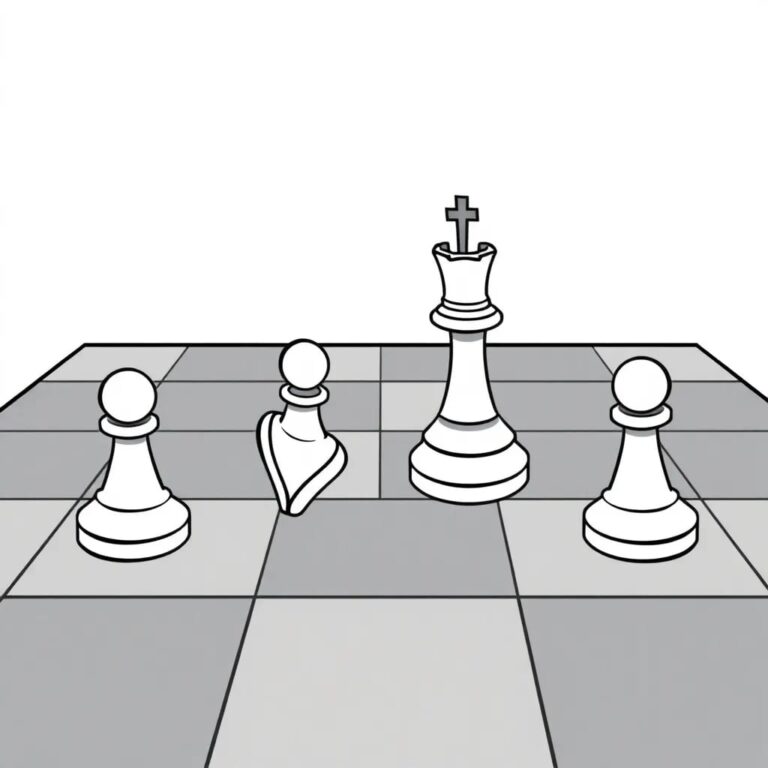 A chessboard with a rook and a pawn frozen mid-movement, representing the tension between federal and state control in the realm of AI regulation.
