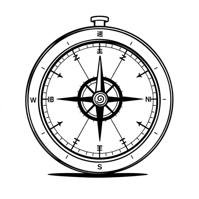 A compass with a digital display that shows a constantly shifting moral algorithm