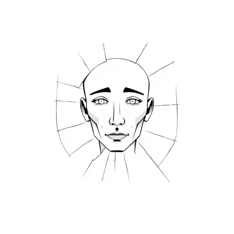 A shattered digital mirror reflecting a fragmented AI-generated face