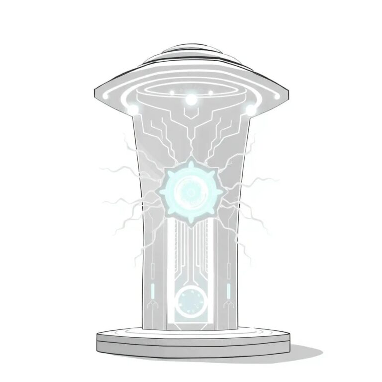 A futuristic, transparent AI control tower with interconnected, glowing neural pathways and a central, pulsating core representing the governance framework.