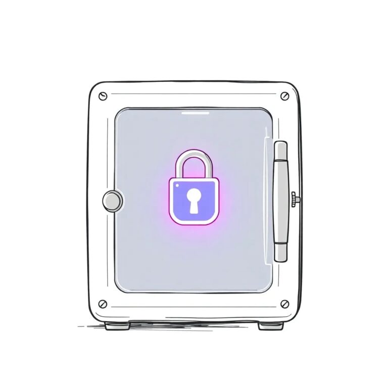 A futuristic, transparent AI-driven bank vault with a digital lock that glows in different colors based on regulatory compliance levels