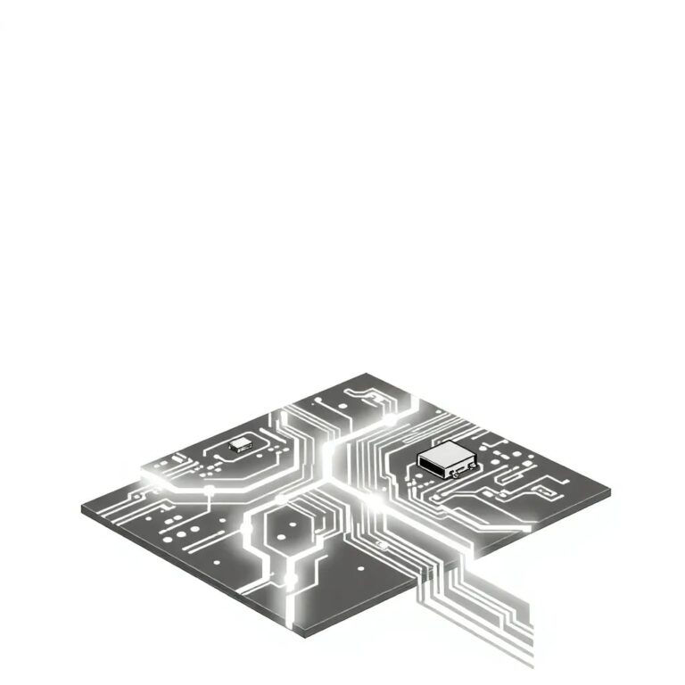 A resilient, self-repairing digital circuit board with glowing, adaptive pathways