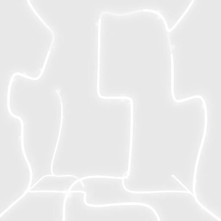 A maze made of neon wires that flicker and change shape unpredictably