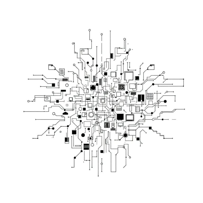 A complex, ever-changing digital mosaic that reassembles itself into different patterns, representing the adaptability and ethical considerations of AI development.