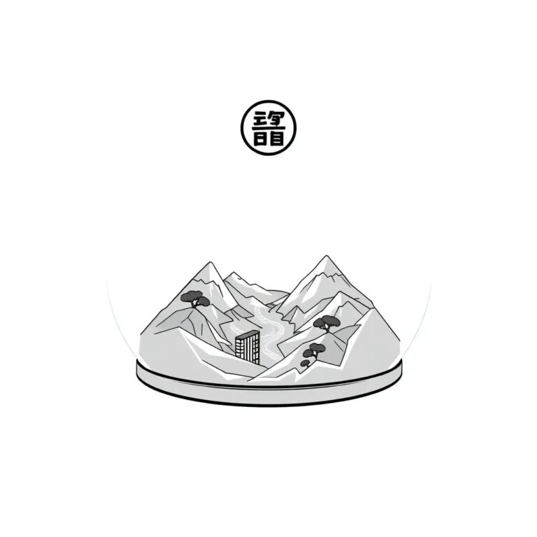 A futuristic, transparent glass dome containing a dynamic, ever-changing digital landscape, with a small, intricately designed government seal hovering above it.