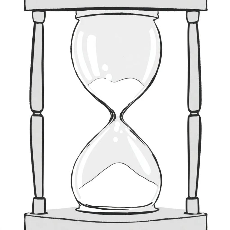 A shattered hourglass with glowing silicon sand