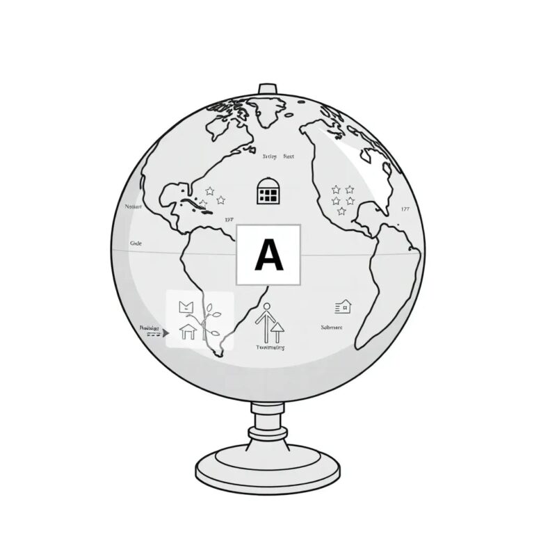 A vintage American schoolhouse globe with a digital AI interface embedded in its surface