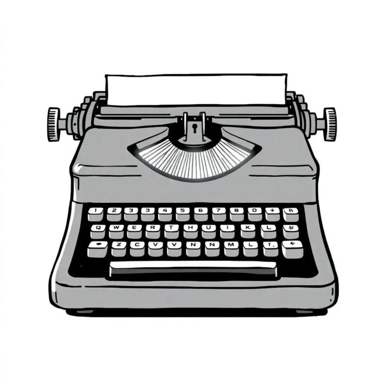 A locked, antique typewriter with a glowing, ethereal keyboard