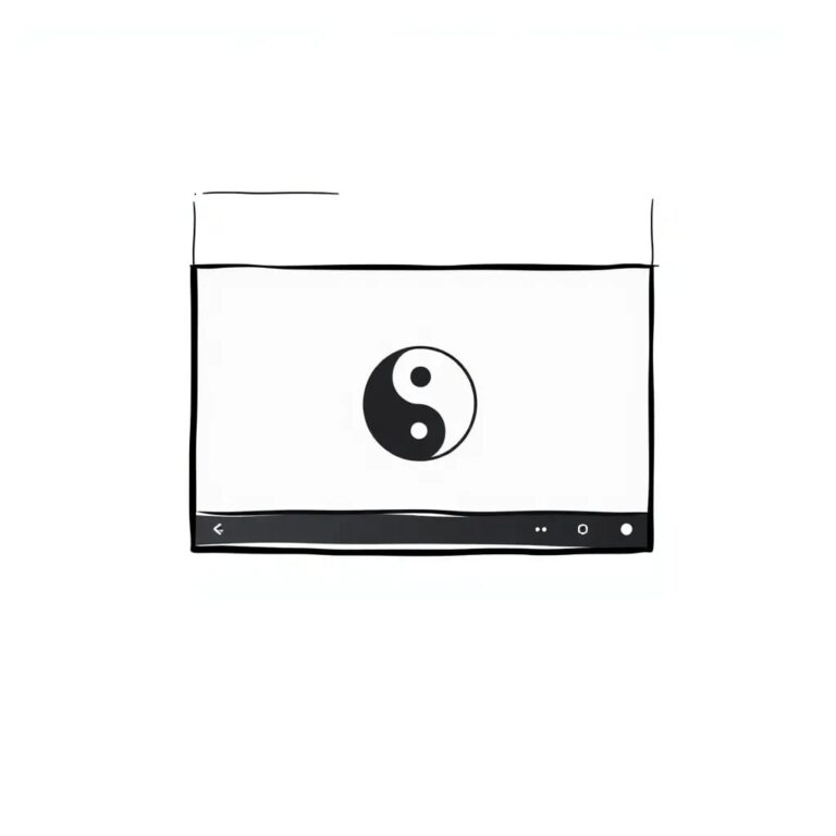 A futuristic, transparent glass screen displaying a livestream of a virtual AI host, with a digital yin-yang symbol subtly integrated into the screen's frame, symbolizing the blend of technology and regulation.