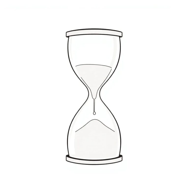 A digital hourglass filled with binary code, where the sand flows from a transparent AI processor into a secure, encrypted vault.