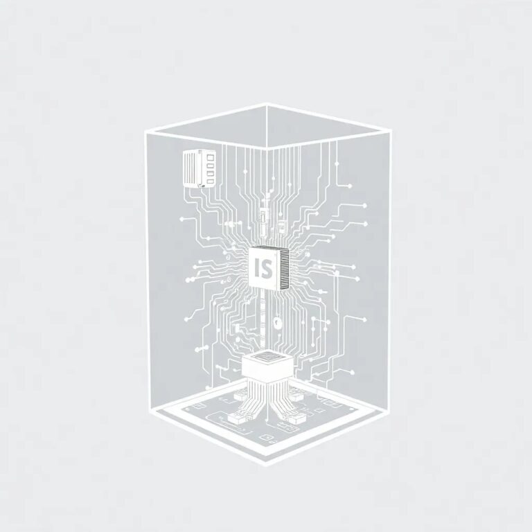 A dynamic, holographic blueprint that continuously evolves and adapts, displaying intricate circuits and algorithms that shift and optimize in real-time, encased in a transparent, ever-changing geometric frame.