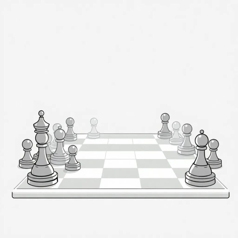 A futuristic, transparent chessboard with AI-driven holographic pieces that adapt and evolve with each move.