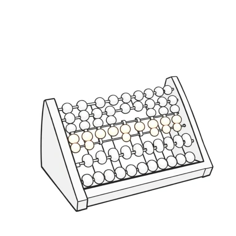 A futuristic, AI-integrated abacus with glowing, dynamic beads that shift and rearrange autonomously to represent complex financial calculations and strategic insights.