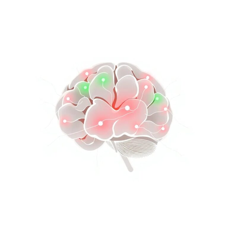 A futuristic, transparent AI brain with interconnected neural pathways, illuminated by a pulsating glow of green and red lights, symbolizing the flow of funding and the balance between innovation and regulation.