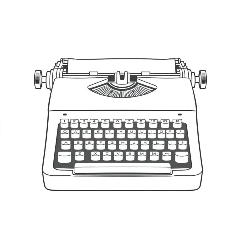 A vintage mechanical typewriter with a glowing, futuristic keyboard overlay