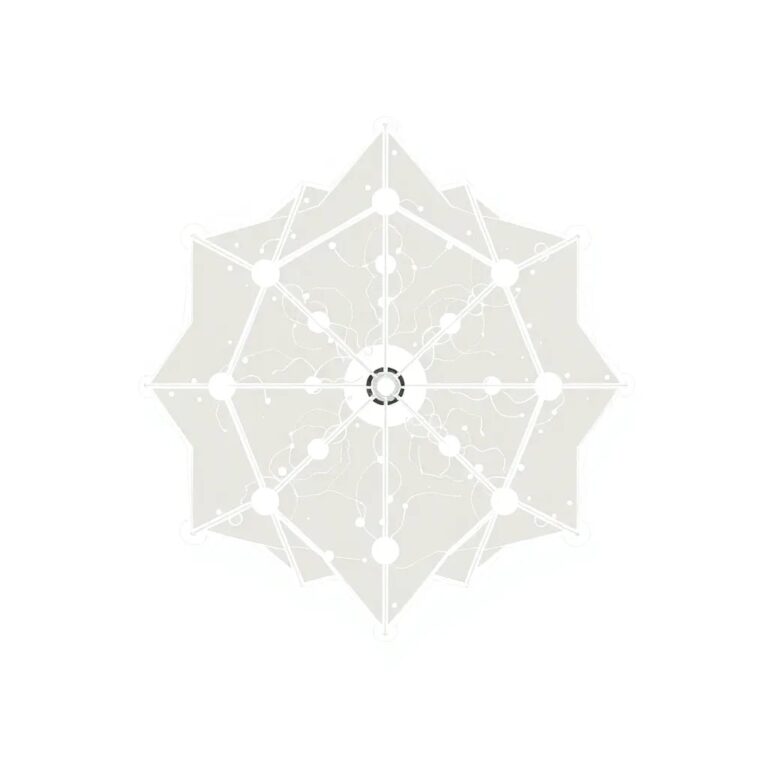 A crystal lattice structure with embedded, glowing neural networks