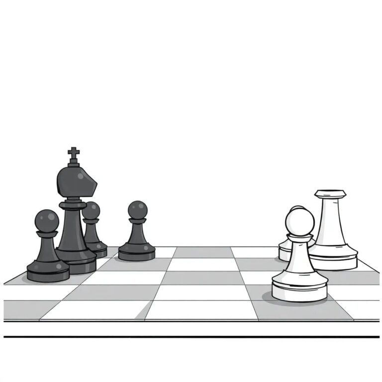 A futuristic, semi-transparent chessboard with AI-controlled pieces that move autonomously, but one side's pieces are subtly shadowed and slightly out of sync with the other side's.