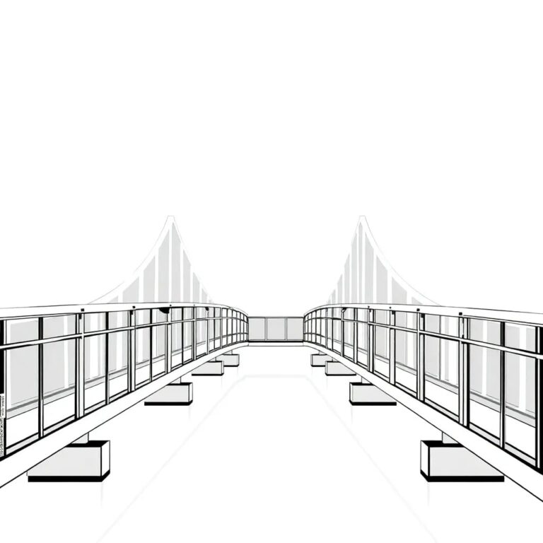 A Lattice of Interconnected Glass Bridges