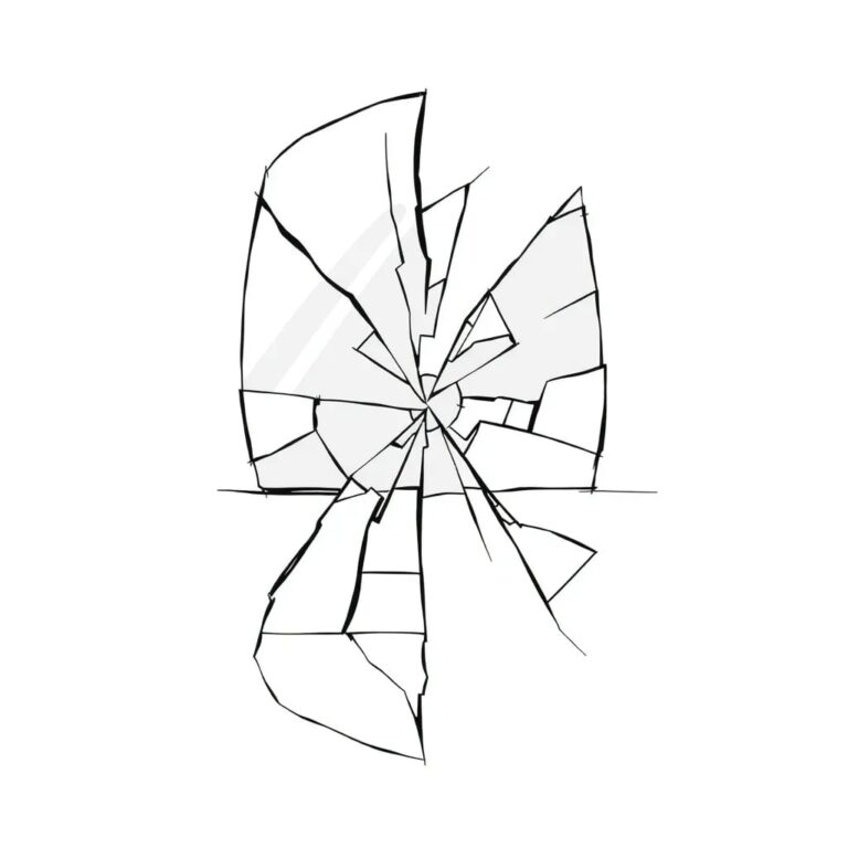 A shattered digital mirror reflecting a fragmented AI algorithm