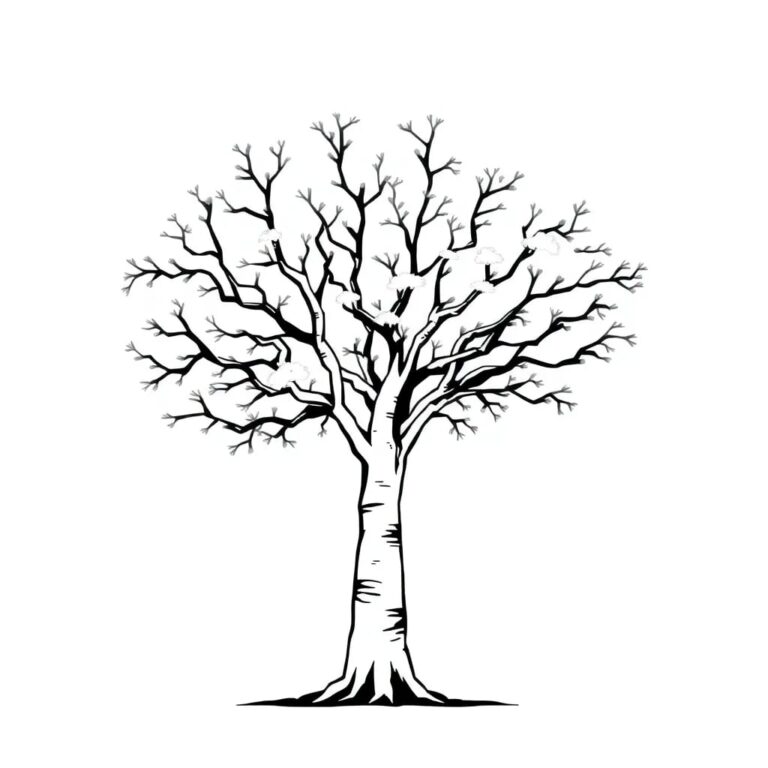 A rapidly growing baobab tree with digital leaves displaying lines of code