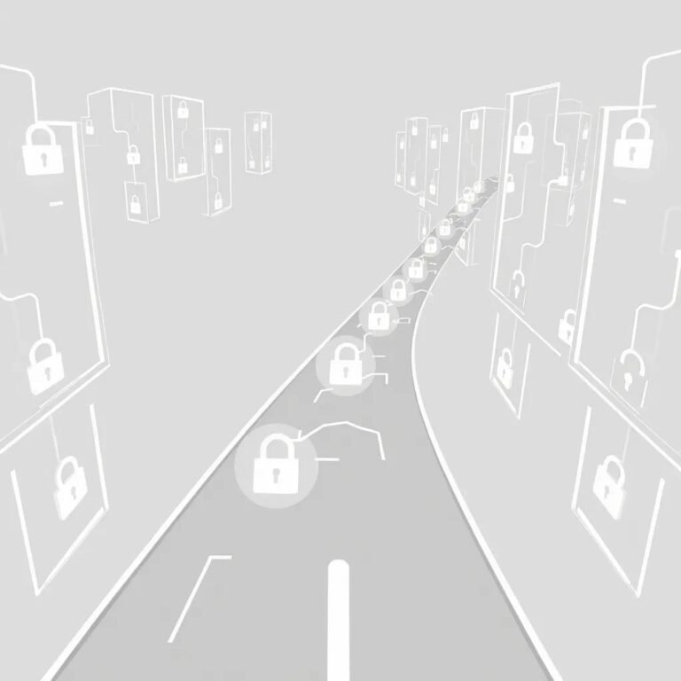 A high-speed, transparent conveyor belt carrying interconnected, glowing AI nodes through a maze of regulatory checkpoints, each checkpoint adorned with dynamic, shifting digital locks and keys.