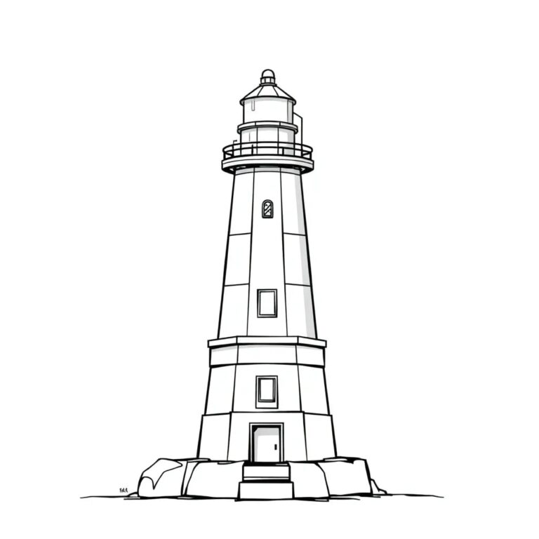 A robotic lighthouse with a flickering, ethically ambiguous beacon