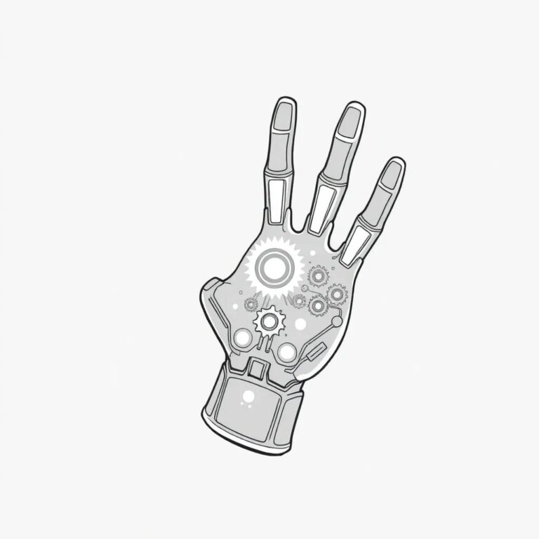 A futuristic AI puppet master's glove with glowing, pulsating circuits and tiny, intricate gears that represent the control and regulation of AI agents.