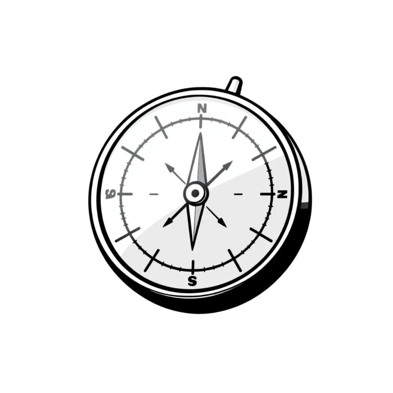 A compass with a digital display that shows a constantly shifting moral algorithm