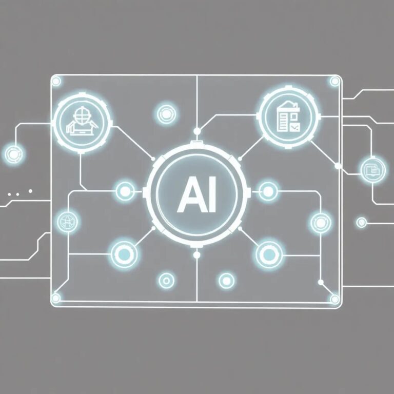 A futuristic, transparent AI-driven control panel with glowing, interconnected nodes representing regulated industries, pulsating with data streams and adaptive algorithms.