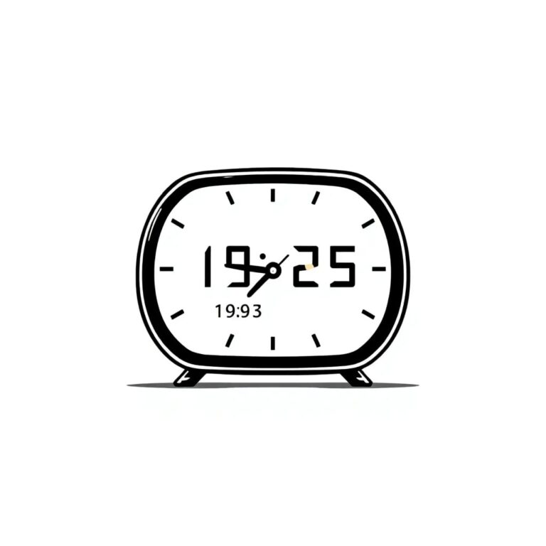 A futuristic, ever-evolving digital clock that displays both the current time and a countdown to an imagined future date, with its face morphing to reflect advancements in AI technology.