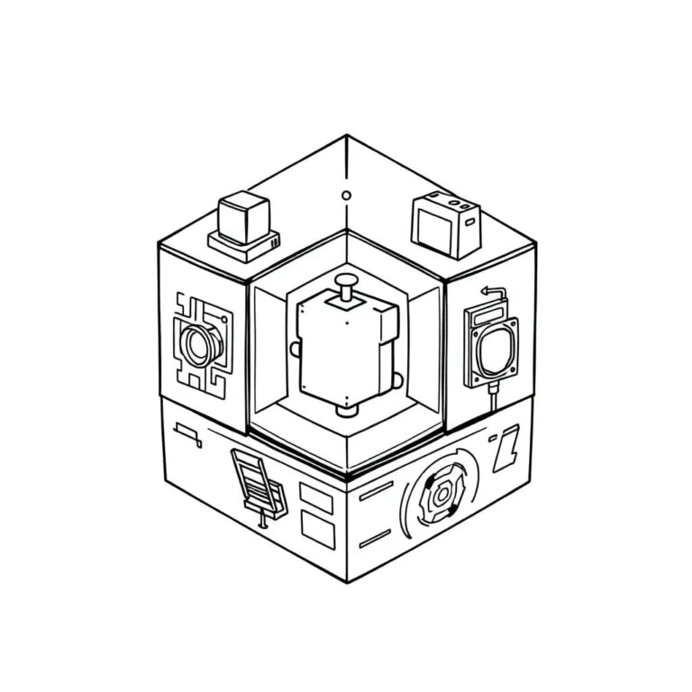 A futuristic, multi-layered puzzle cube with each face representing different AI technologies, and a central piece that symbolizes workforce readiness, which fits perfectly only when all technologies are aligned.