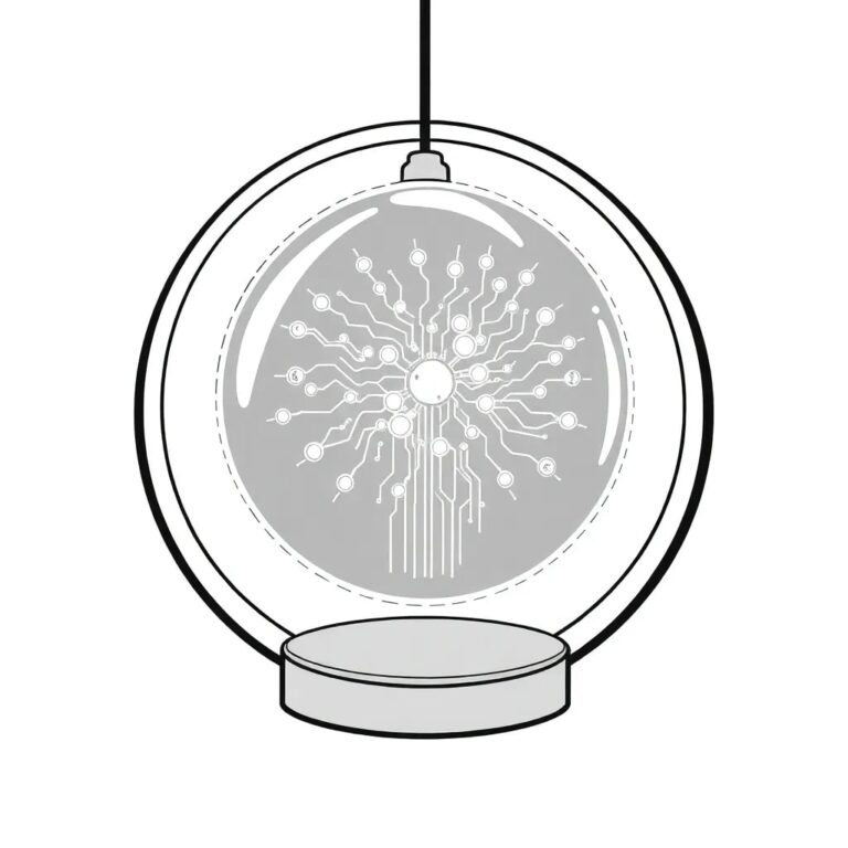 A futuristic, transparent AI neural network model suspended in a glass orb, with intricate, glowing circuits that pulse with data, encased within a secure, reinforced vault door.