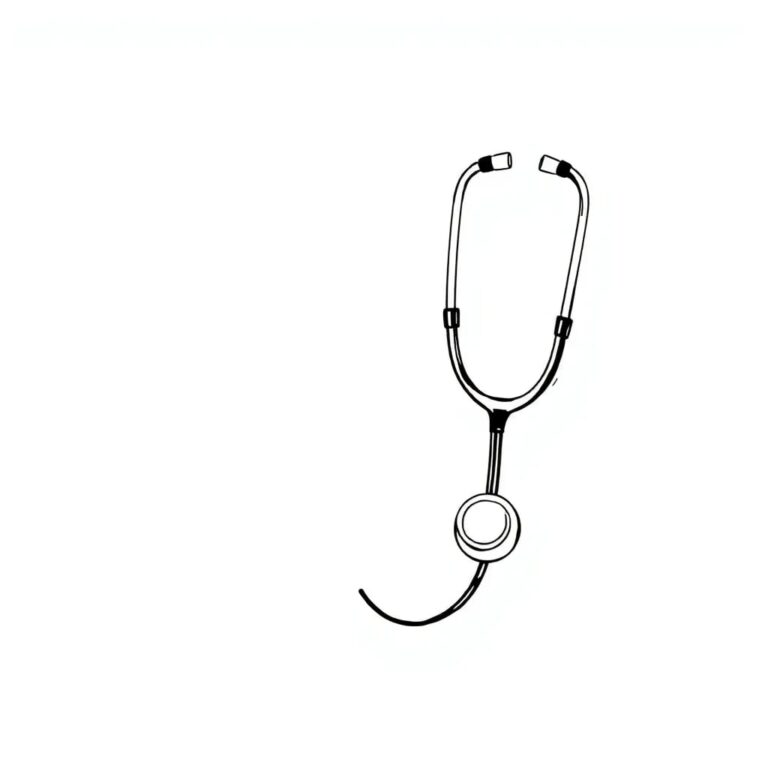 A meticulously crafted, glowing stethoscope with a digital display showing a heartbeat that pulses in sync with a nearby AI algorithm's decision-making process.