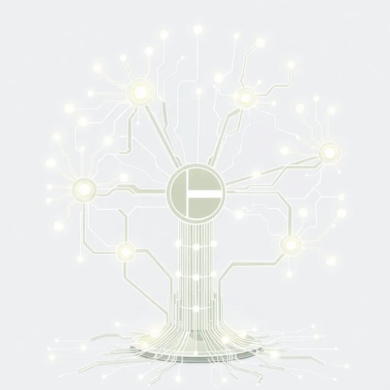 A futuristic, intricately designed AI neural network sculpture made of interconnected, glowing circuits and microchips, with a central node representing the UAE, radiating out to the rest of the world.