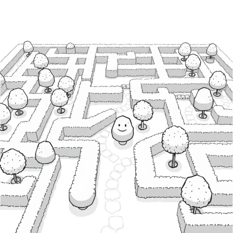 A labyrinthine garden maze with AI-controlled topiary that shifts and changes in response to regulatory updates, with paths representing different compliance requirements that converge and diverge unpredictably.