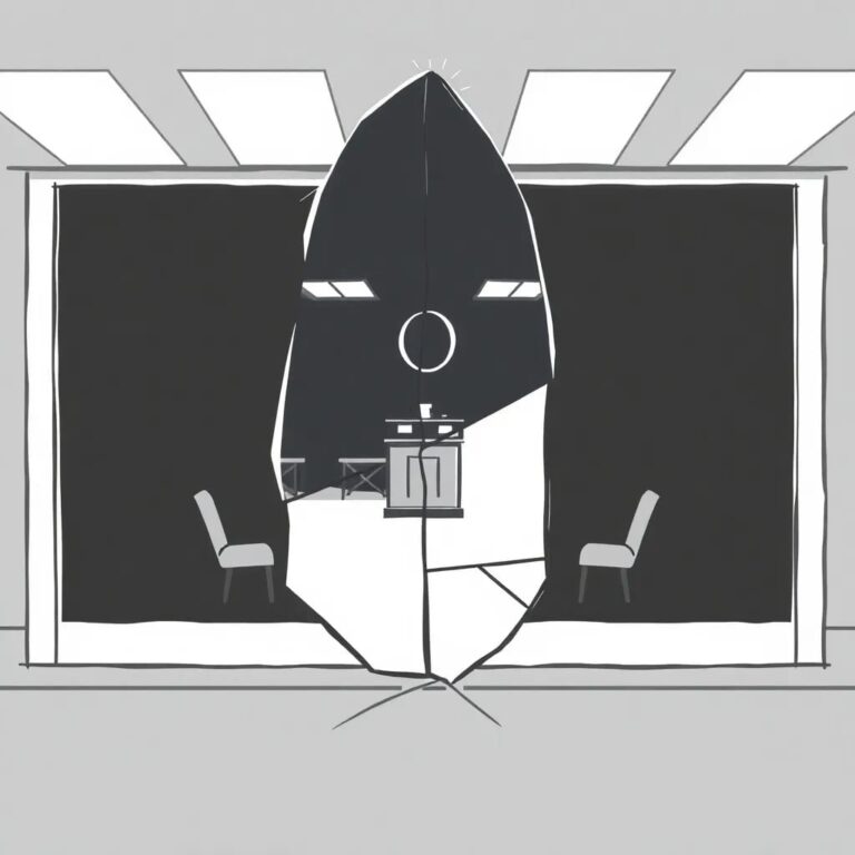 A shattered digital mirror reflecting a courtroom scene