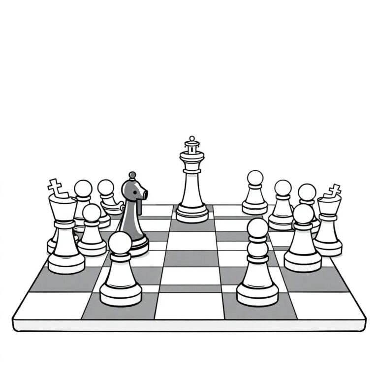 A futuristic, intricately designed AI-controlled chessboard where the pieces move autonomously, symbolizing the dynamic and strategic governance of AI.