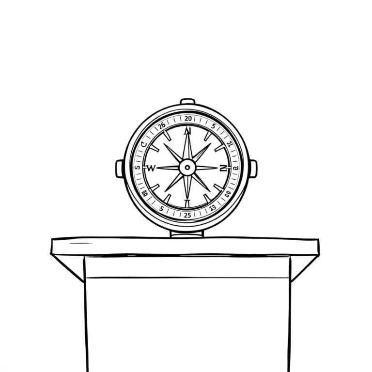 A compass with a digital display and AI-driven navigation, mounted on a university lectern