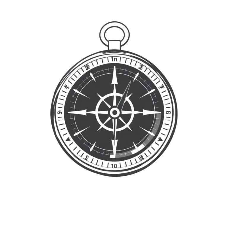 A compass with a digital screen displaying a constantly shifting moral algorithm