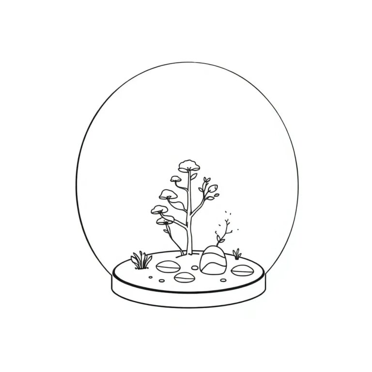 A futuristic, transparent glass dome containing a delicate, ever-changing digital ecosystem, where AI algorithms interact with ethical guidelines, symbolizing the balance and oversight needed in responsible AI governance.