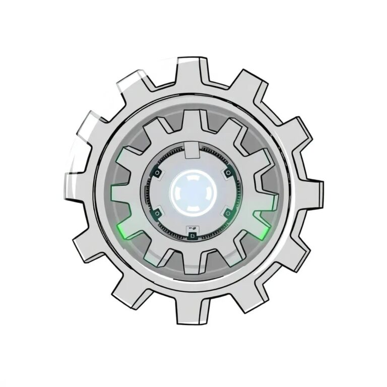 A multi-layered, interlocking gear mechanism with glowing, color-coded segments representing hooks, skills, and agents, all housed within a transparent, futuristic casing.