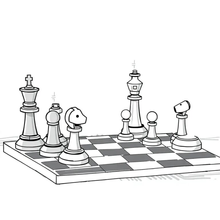 A mechanical chess set where the pieces are AI algorithms, and the board is a digital circuit