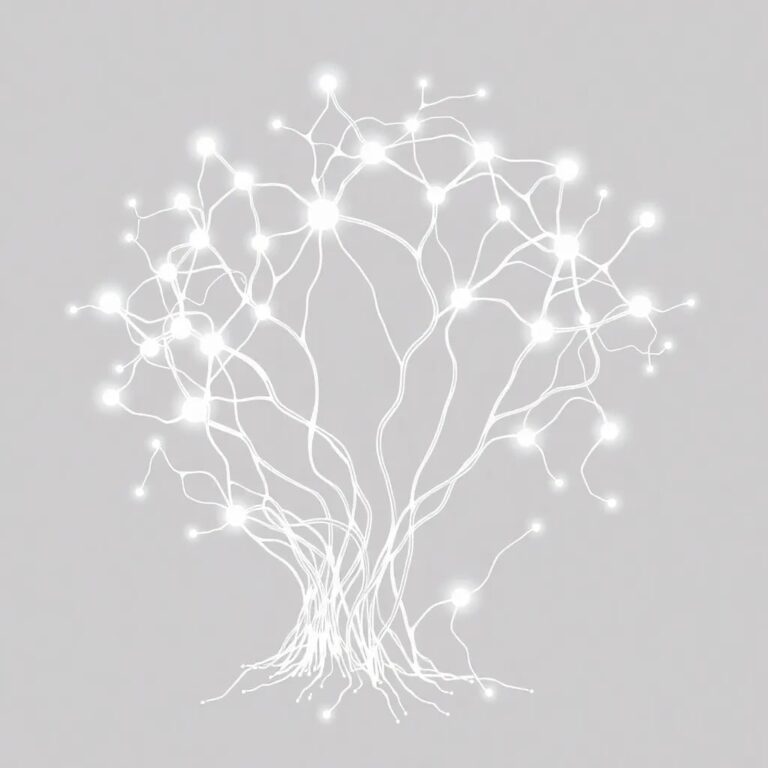 A pulsating, translucent neural network sculpture made of interconnected, glowing filaments that adapt and change in real-time, symbolizing the dynamic and interconnected nature of AI governance.