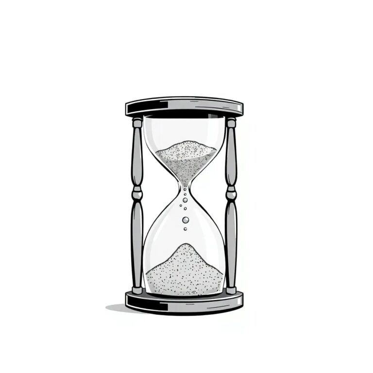 A shattered digital hourglass with silicon sand