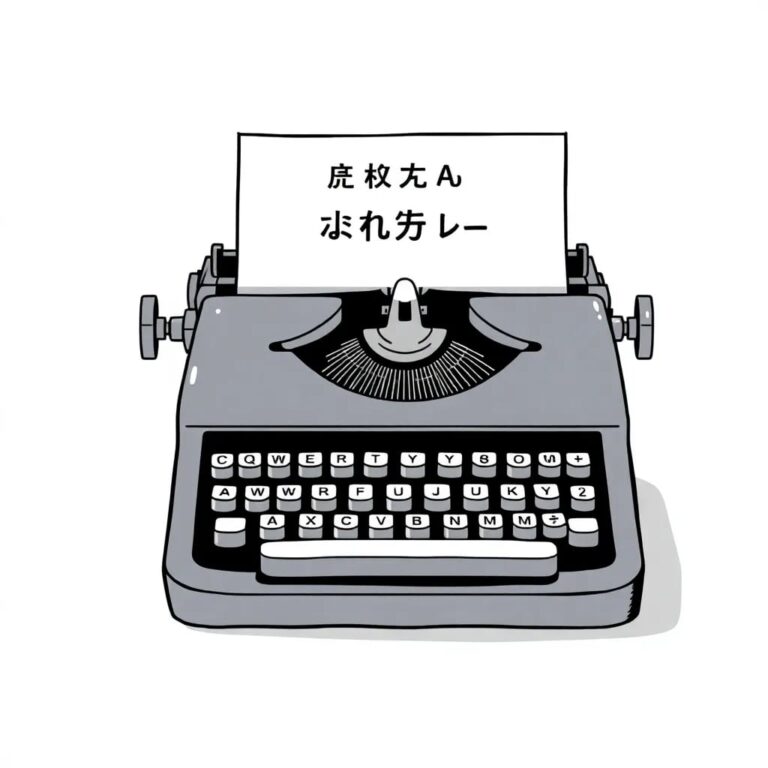 A vintage typewriter with a digital screen overlay, where the keys are labeled with medical terms and AI algorithms.