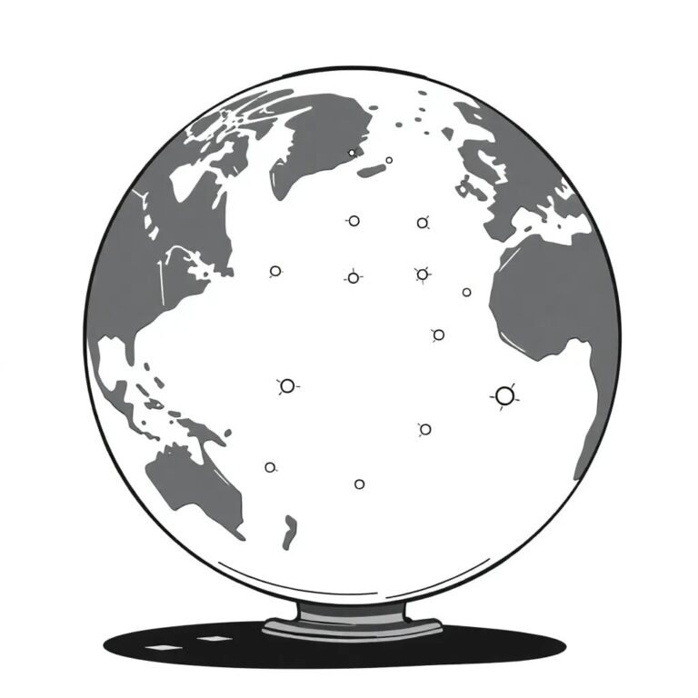 A futuristic, interactive globe with AI-driven, ever-changing constellations representing global policy initiatives