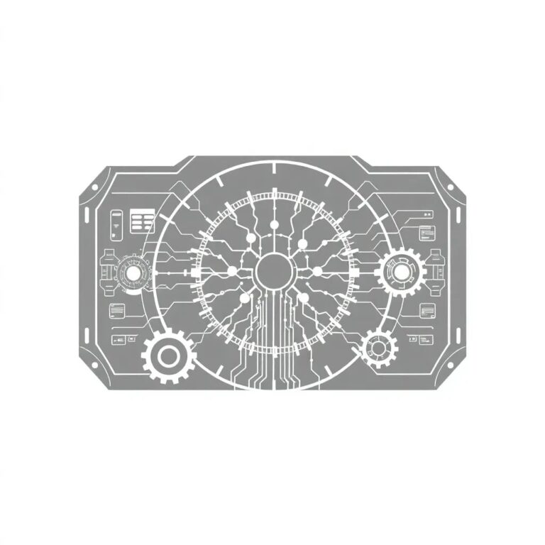 A futuristic, transparent AI control panel with a glowing, pulsating neural network at its core, surrounded by interlocking gears representing governance, and a dynamic, ever-changing landscape of data streams flowing through it.